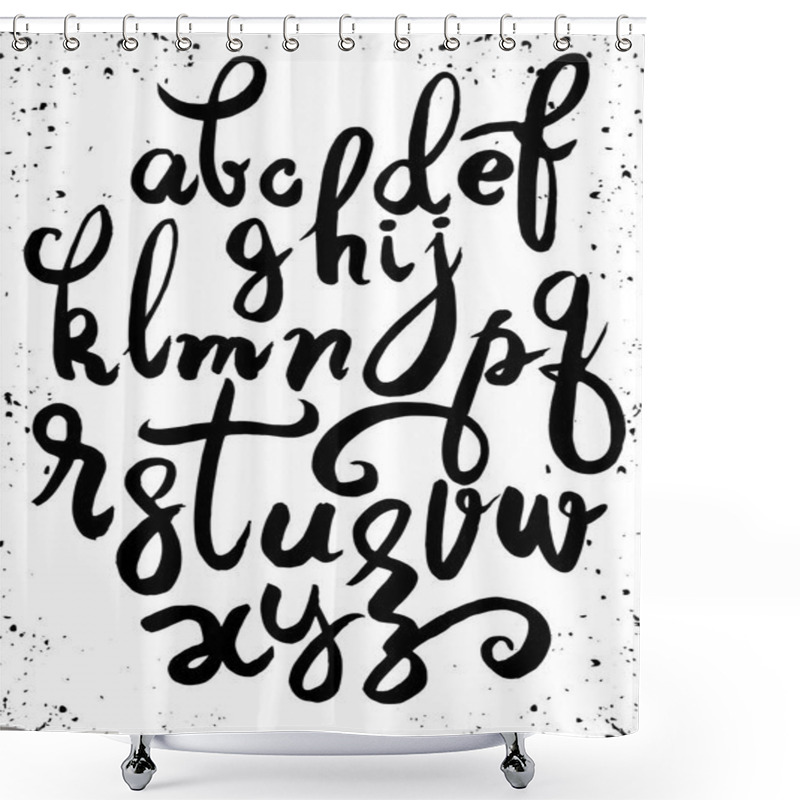 Personality  Vector Handwritten Brush Script. Letters Isolated On Background. Shower Curtains