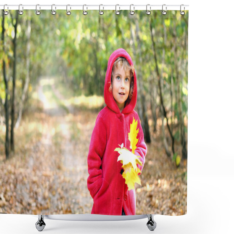 Personality  Autumn Girl Shower Curtains