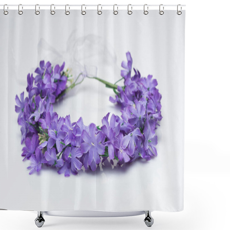 Personality  Tiara Of Artificial  Roses On A Light Background Shower Curtains