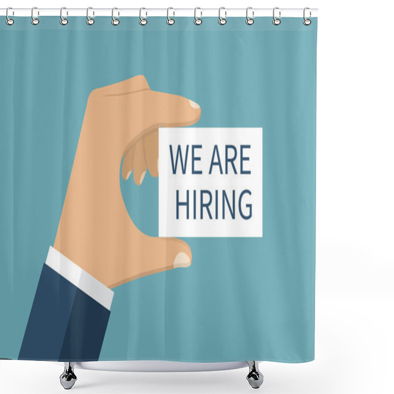 Personality  WE ARE HIRING, Vector Shower Curtains