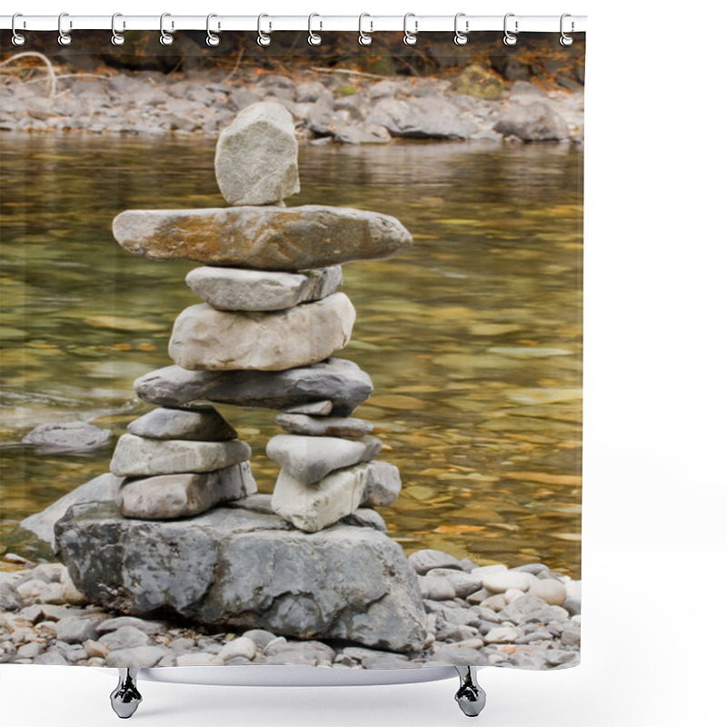 Personality  Creekside Inukshuk Shower Curtains