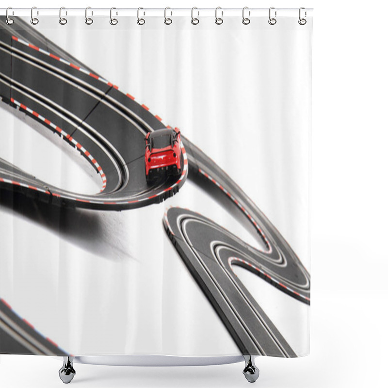 Personality  Racing Track Isolated Shower Curtains