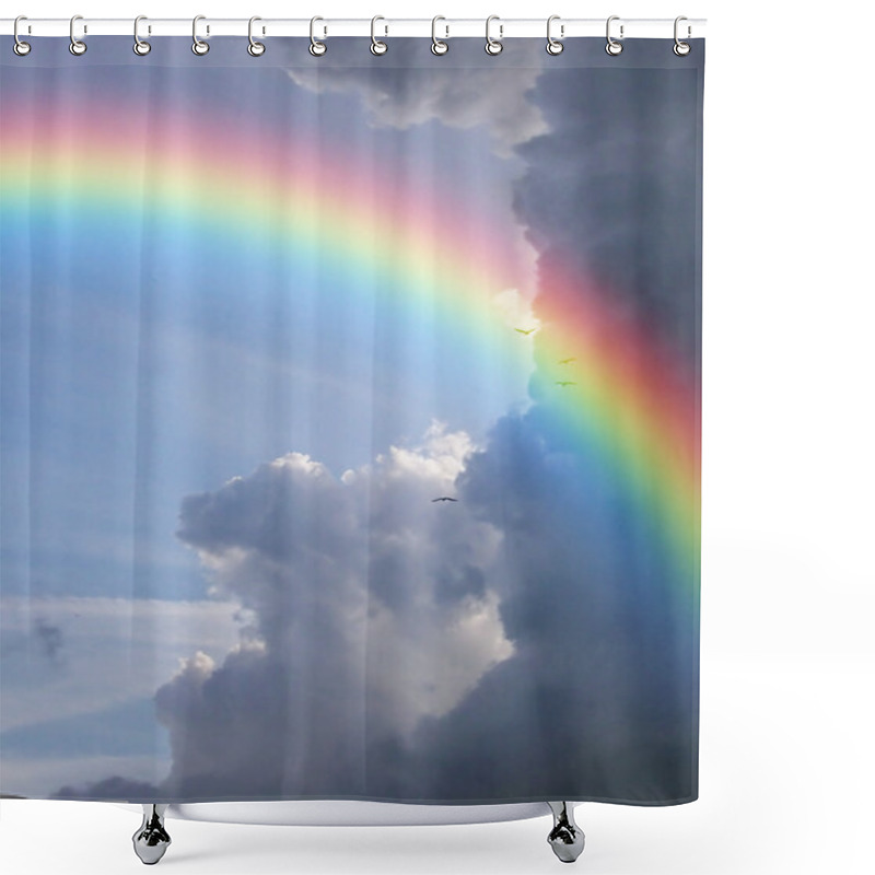 Personality  Rainbow Clouds Shower Curtains