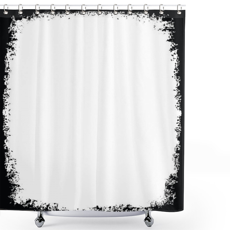 Personality  Grunge Frame Shower Curtains