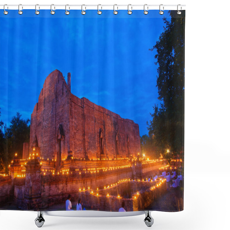 Personality  The Ruins Of The Temple In Twilight Time Shower Curtains