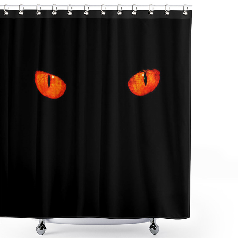 Personality  Animal Eyes In Black Shower Curtains