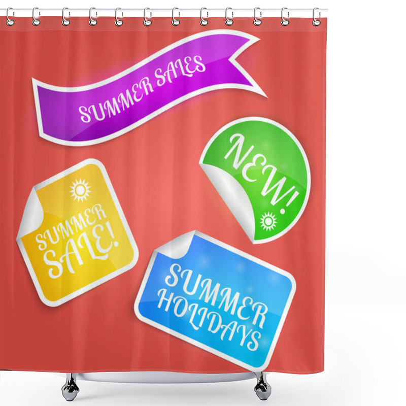 Personality  Collection Of High Quality Labels Shower Curtains