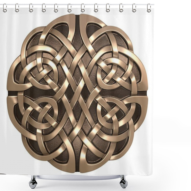 Personality  Gold Celtic Ornament Shower Curtains