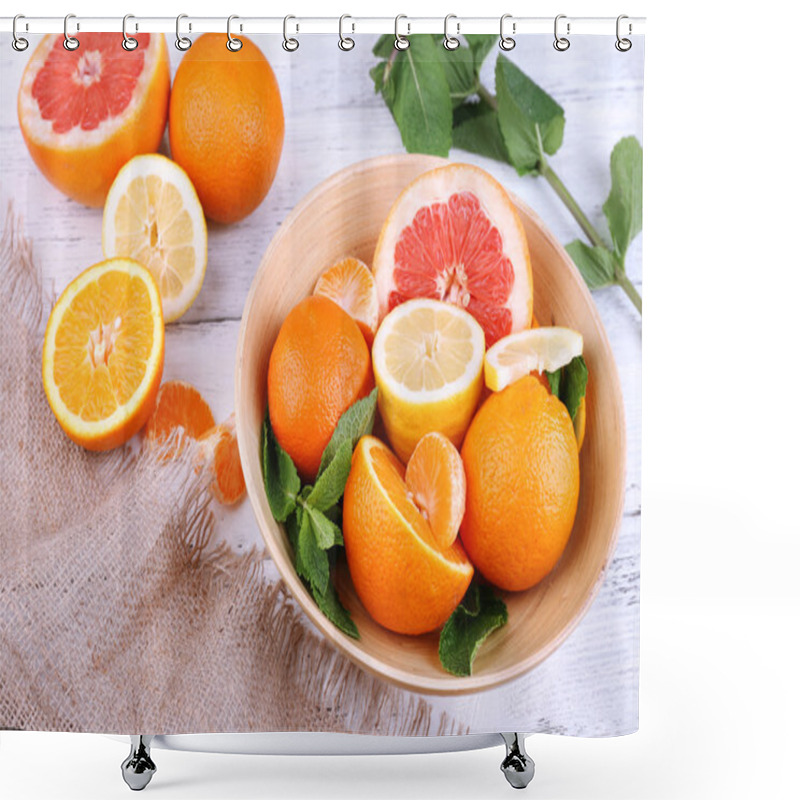 Personality  Fresh Citrus Fruits Shower Curtains