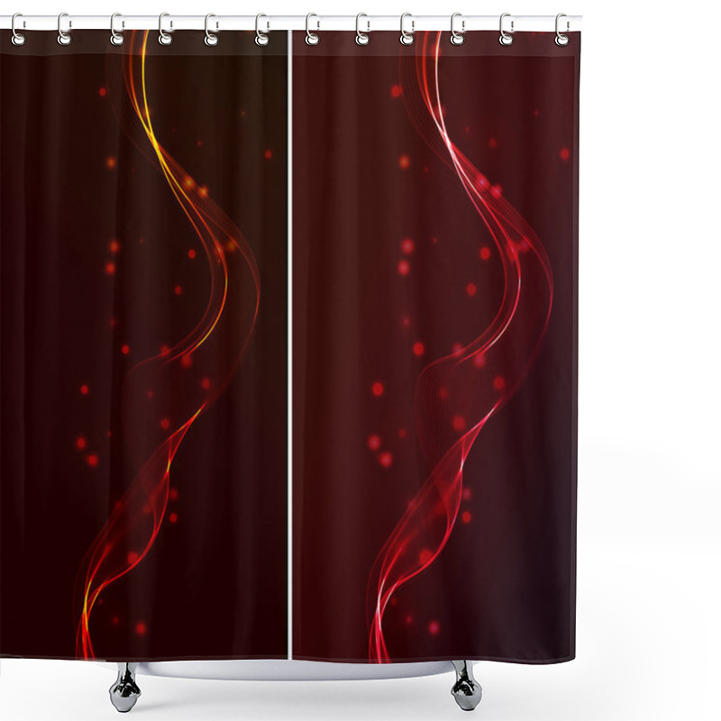 Personality  Abstract Wavy Background Shower Curtains