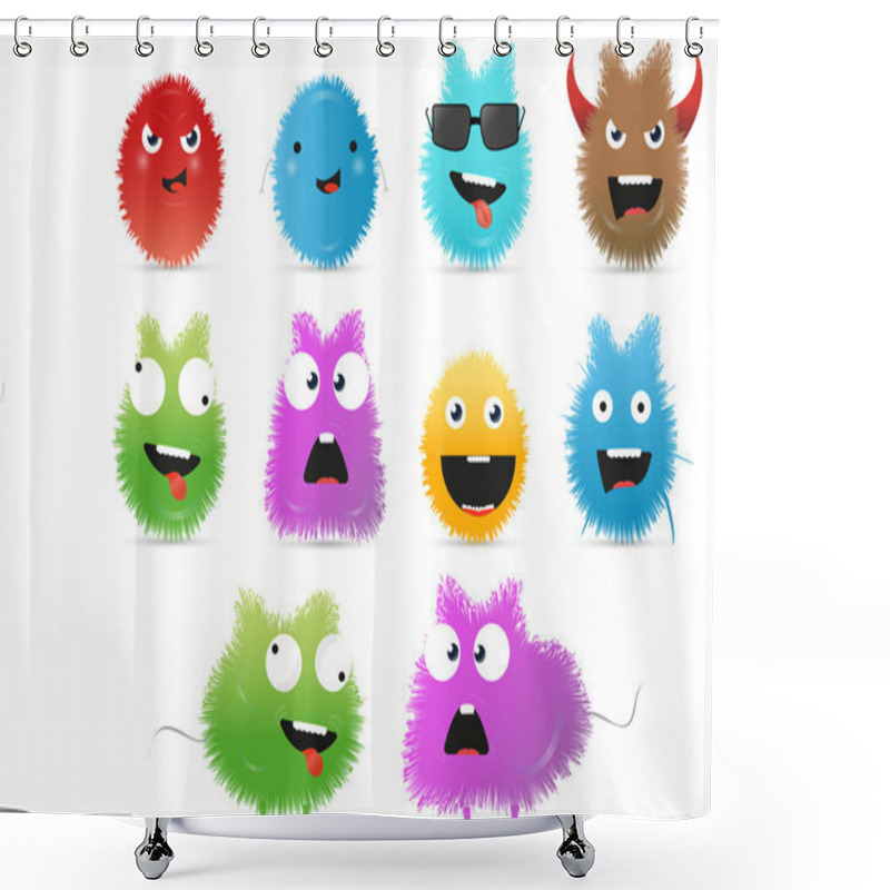 Personality  Funny Monsters Shower Curtains