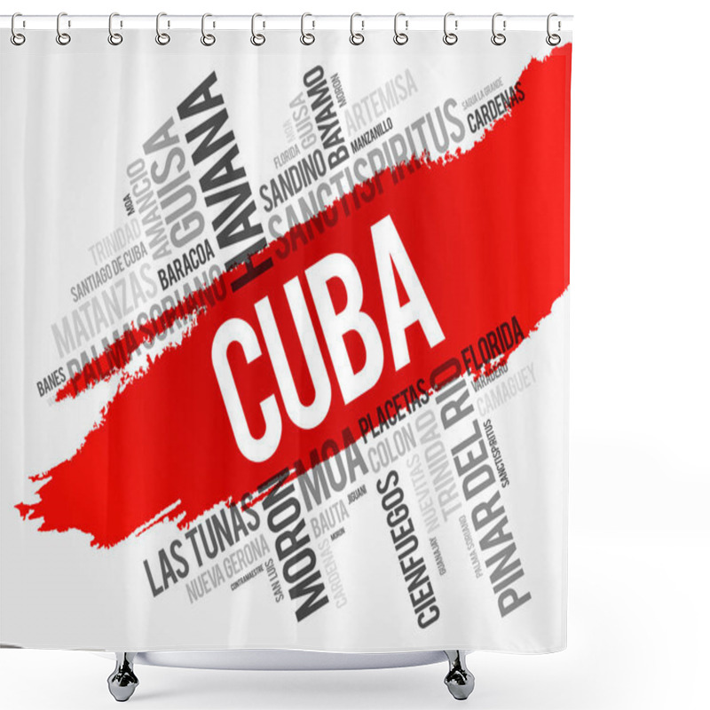 Personality  List Of Cities And Towns In Cuba Shower Curtains