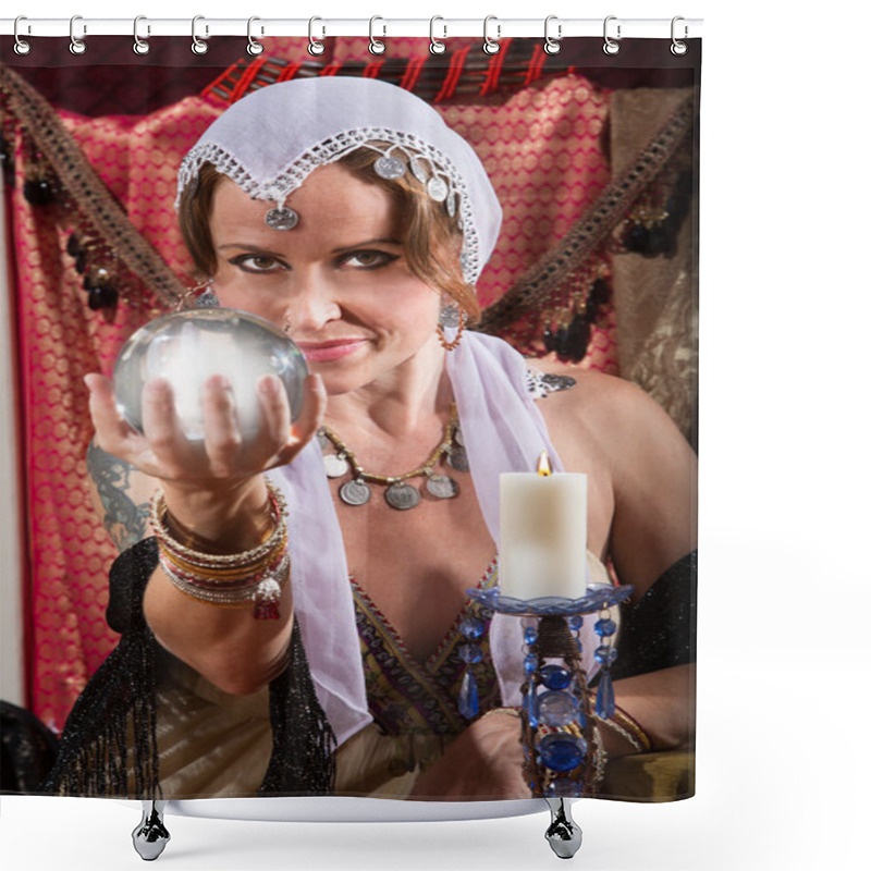 Personality  Grinning Fortune Teller Shower Curtains