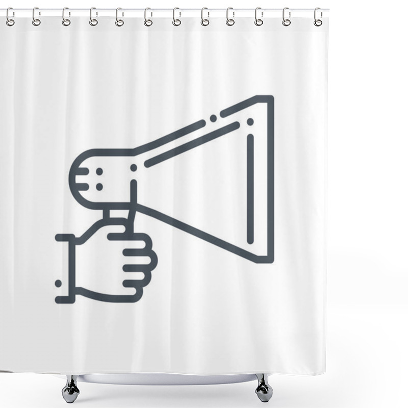 Personality  Promotion, Megaphone Icon Shower Curtains