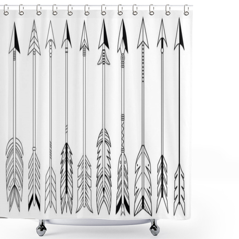 Personality  A Large Collection Of Boho-style Arrows Designed For Creative Projects, Including Boho-themed Designs, Tattoos, And More. Perfect For Posters, Invitations, Branding, Crafts, And Tattoo Inspiration.  Shower Curtains