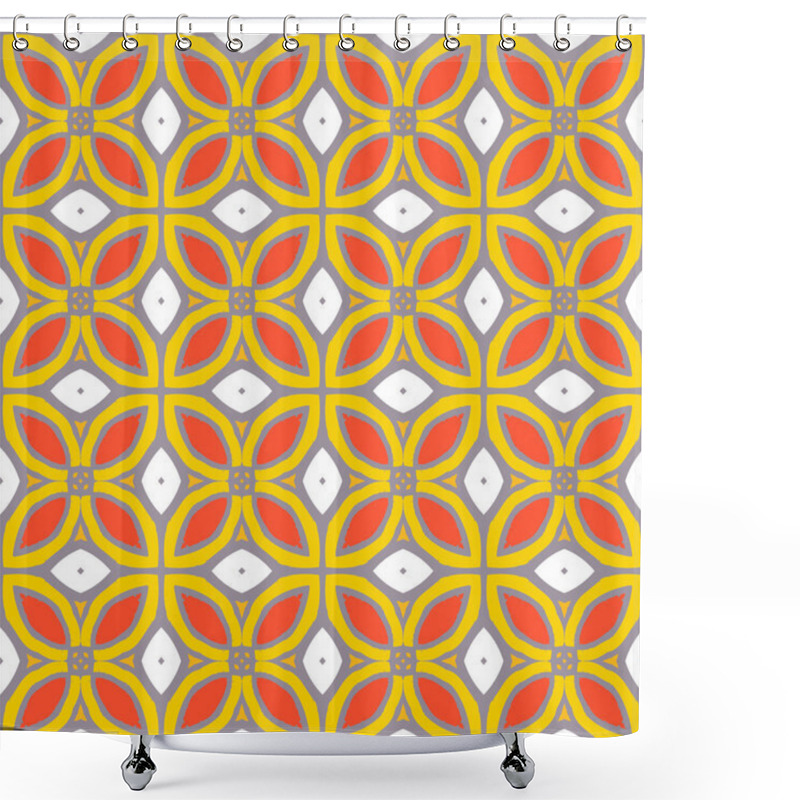 Personality  Seamless Vector Pattern With Bold Geometric Shapes Shower Curtains