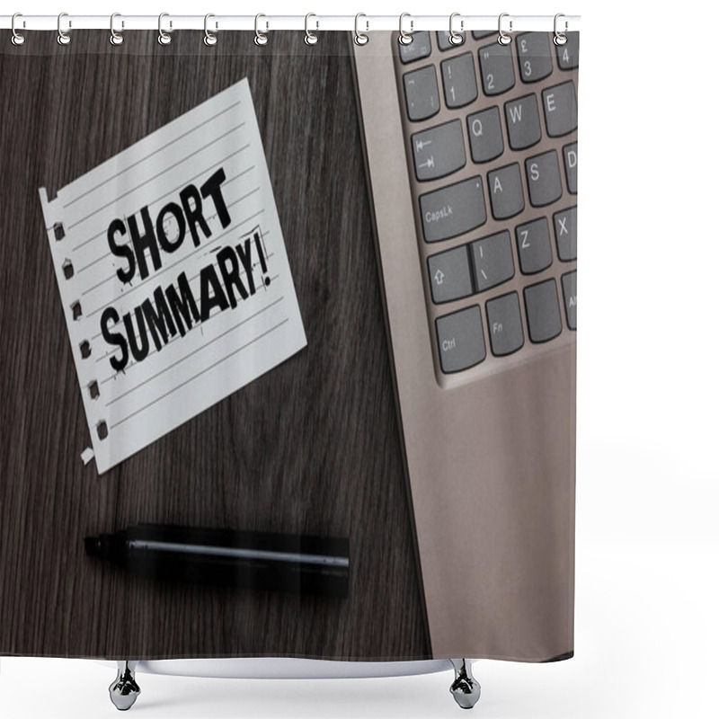 Personality  Word Writing Text Short Summary Motivational Call. Business Concept For Brief Statement Of Main Points Clear Laptop Nice Computer Notebook Netbook Pen Small Pitch Paper Pen Wood Shower Curtains