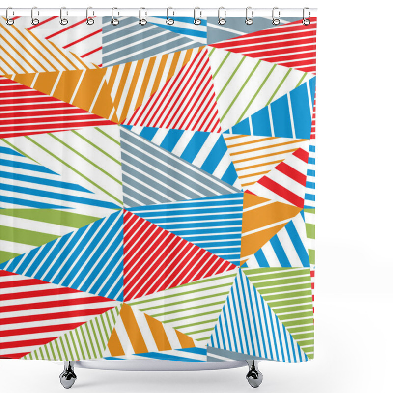 Personality  Geometric Stripy Seamless Pattern. Shower Curtains