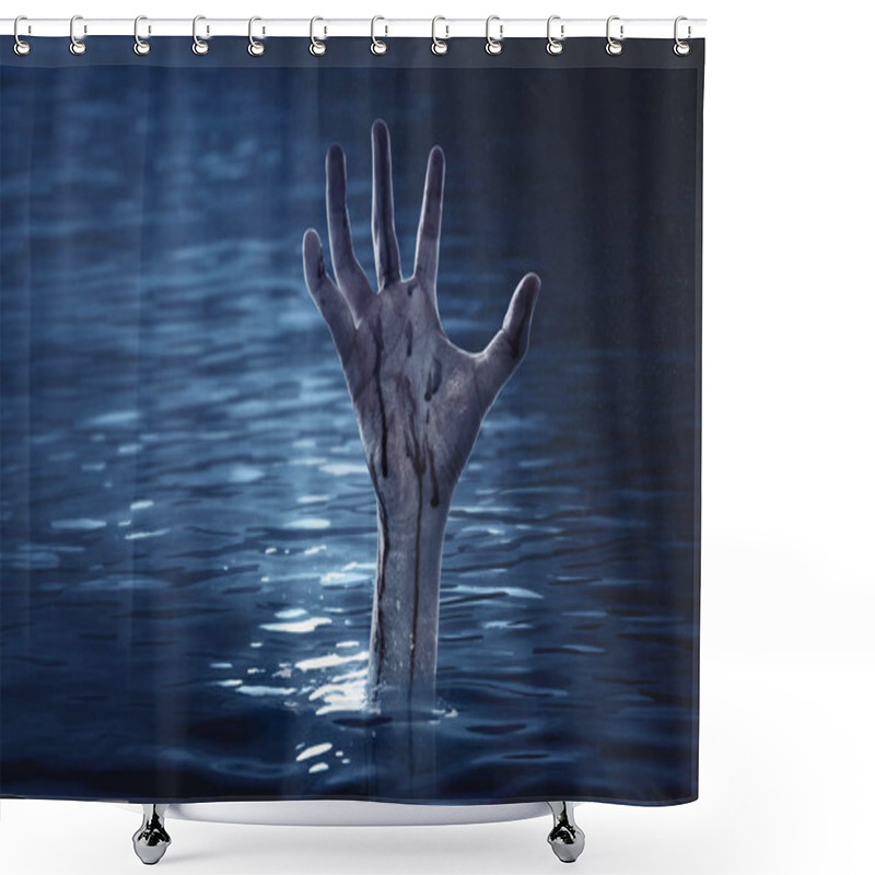 Personality  Bloody Zombie Hand, Halooween Theme Shower Curtains