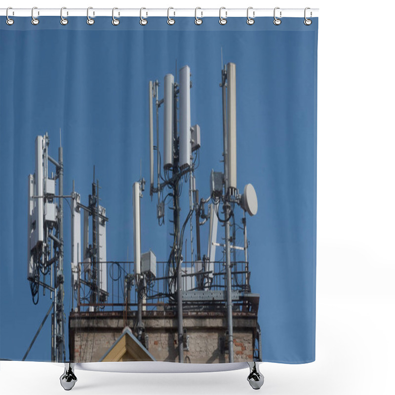 Personality  Cell Tower And Antennas In A Mobile Or Cellular Network Shower Curtains