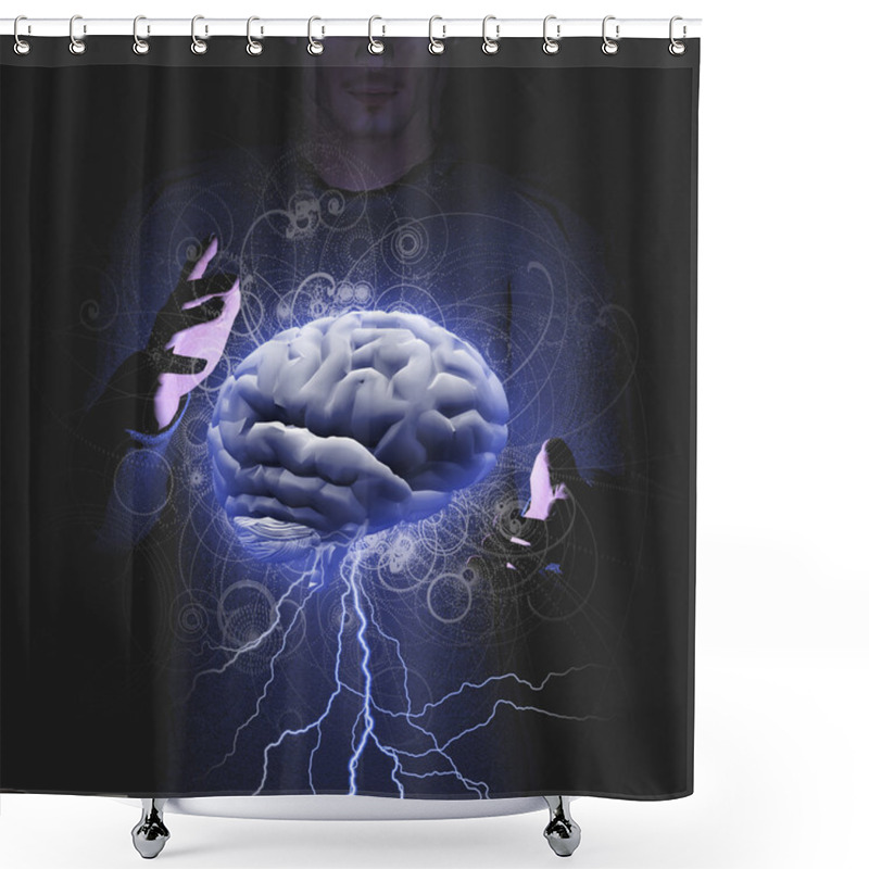 Personality  Brain Storm Shower Curtains