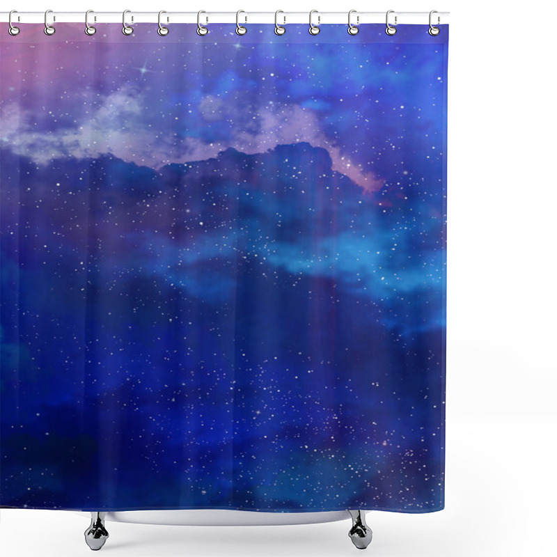 Personality  Night Sky Background Shower Curtains