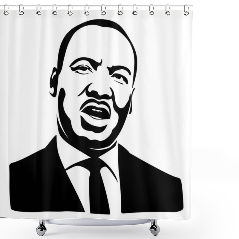 Personality  Martin Luther King Portrait Shower Curtains