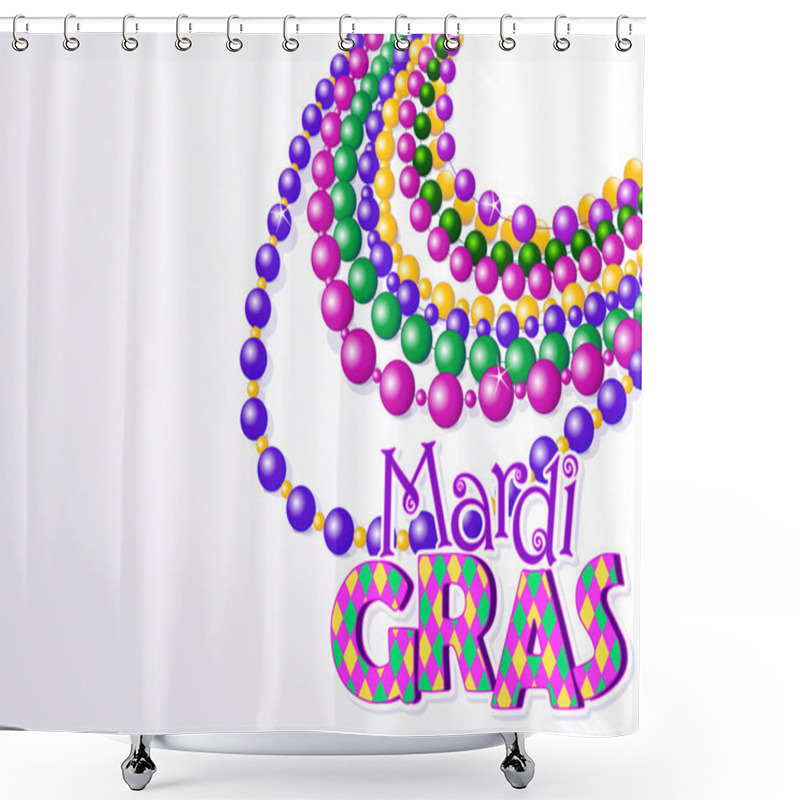 Personality  Mardi Gras Beads Background Shower Curtains