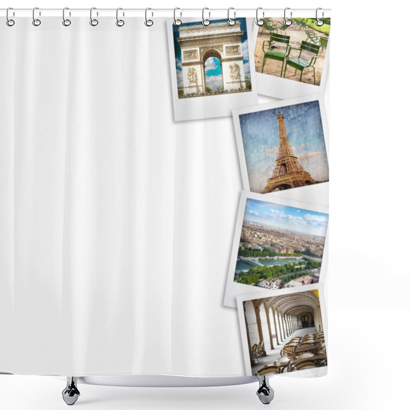 Personality  Many Old Postcard Of Paris Shower Curtains