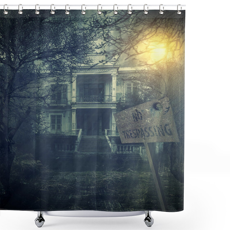 Personality  Old Abandoned  Scary Haunted House Shower Curtains