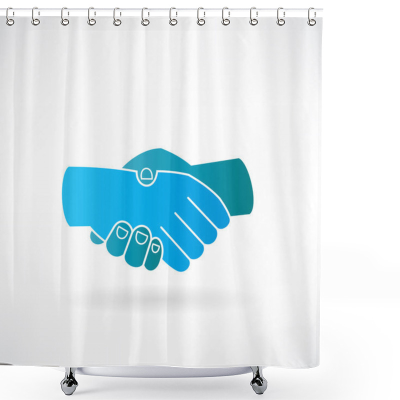 Personality  Handshake Icon Shower Curtains