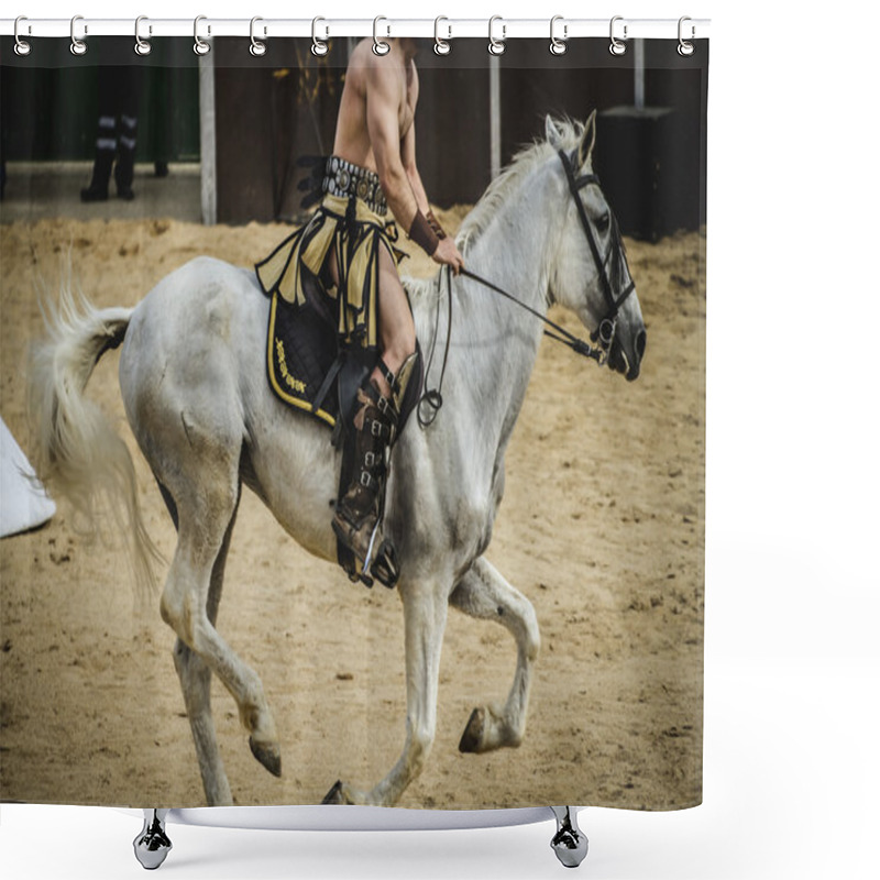 Personality  Chariot Race In A Roman Circus Shower Curtains