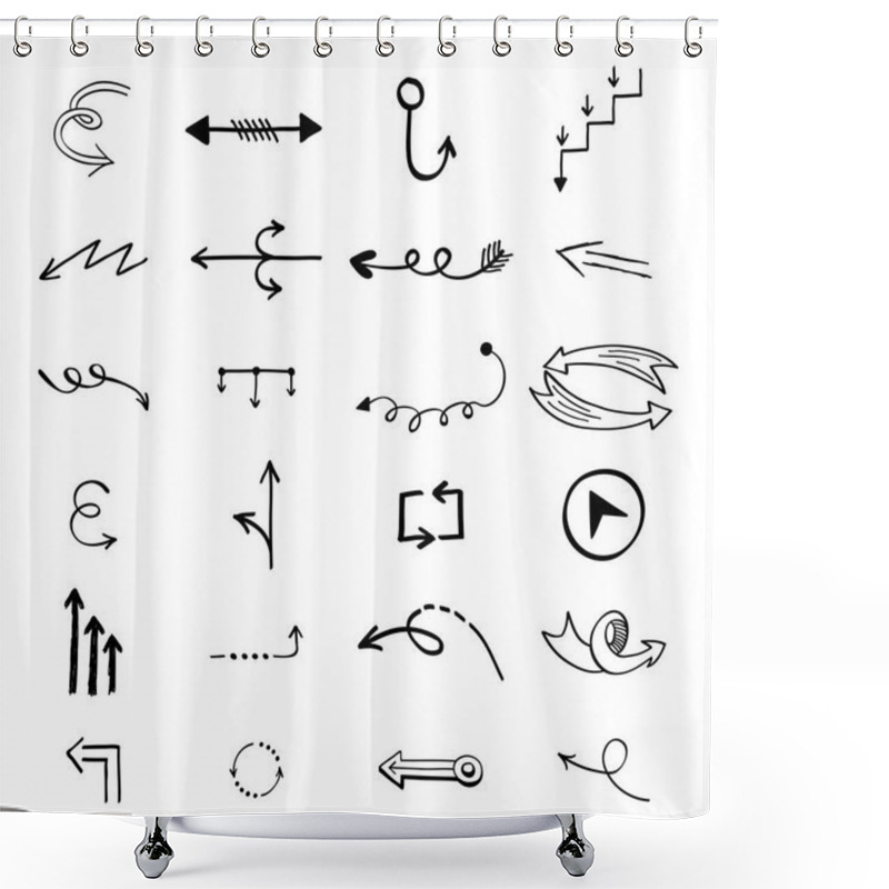 Personality  Vector Illustration Of Arrow Icons. Shower Curtains