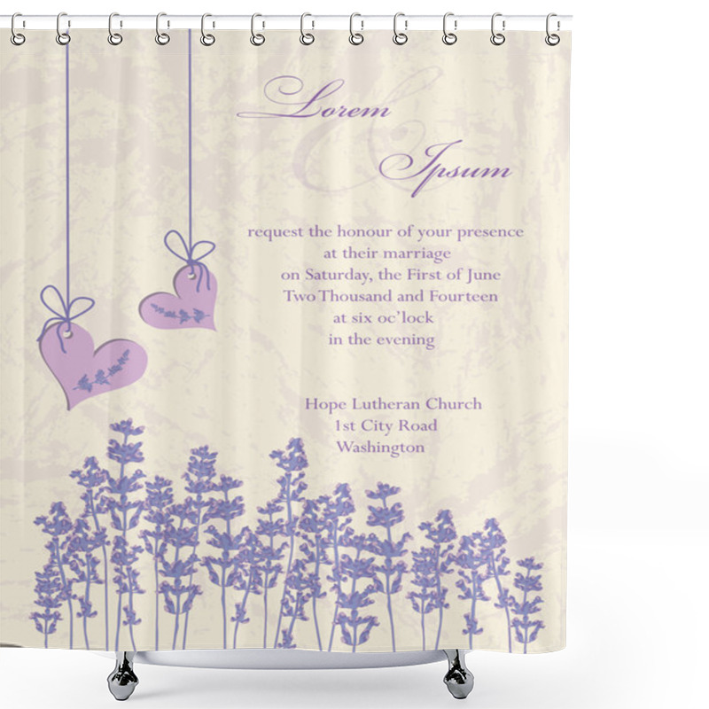 Personality  Wedding Invitation Card, Flyer Design, Packaging Design Shower Curtains