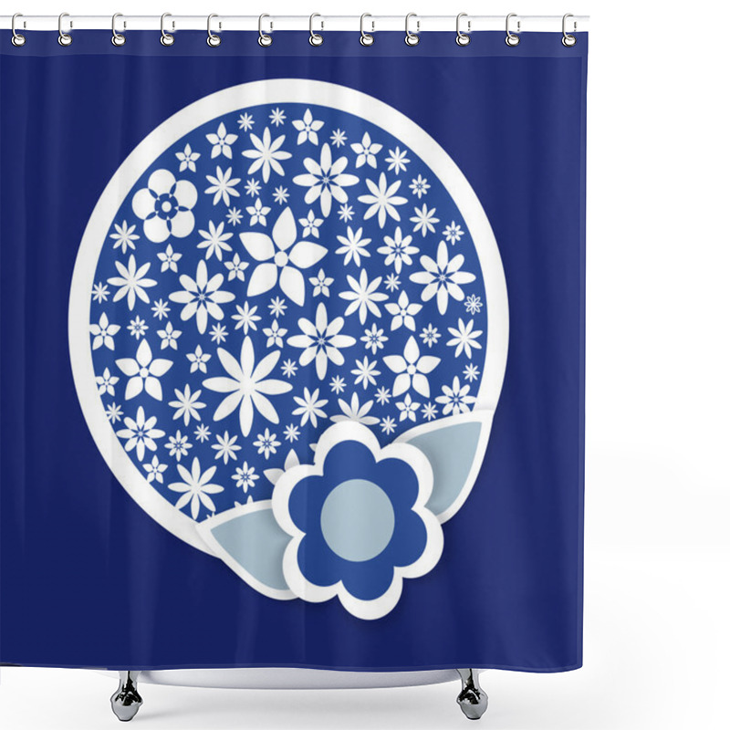 Personality  Floral Vector Pattern Background Shower Curtains