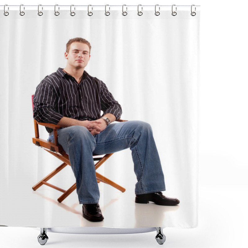 Personality  Casual Young Man Shower Curtains