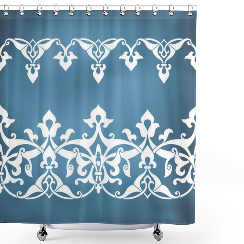 Personality  Seamless Floral Tiling Borders Shower Curtains