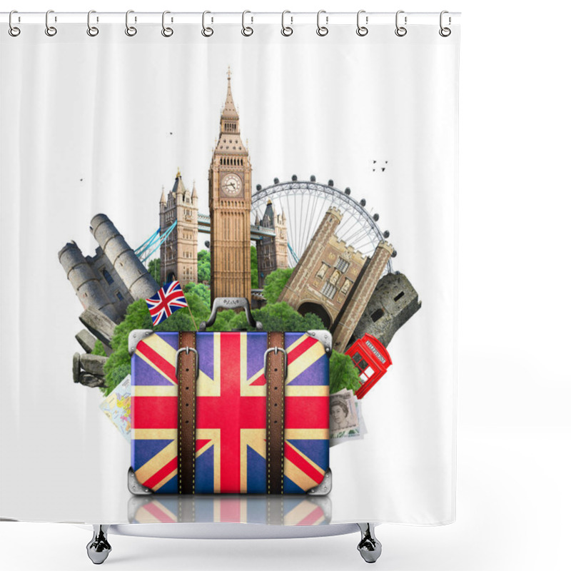 Personality  England, British Landmarks, Travel Shower Curtains