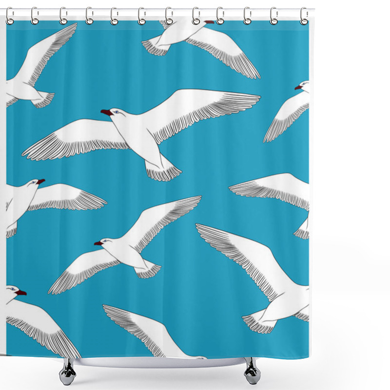 Personality  Seagull Shower Curtains