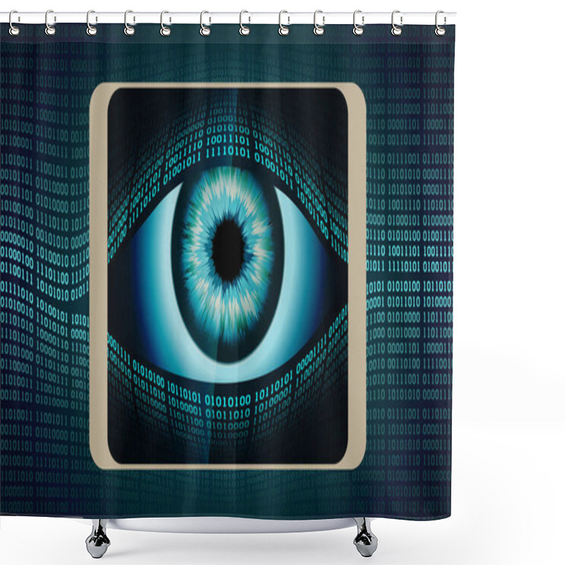 Personality  The Concept Of Permanent Global Covert Surveillance Using Mobile Devices, Security Of Computer Systems And Networks, Privacy Shower Curtains