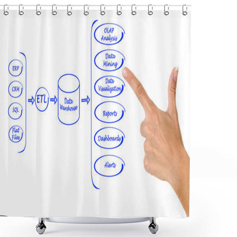 Personality  Diagram Of Data Processing System Shower Curtains