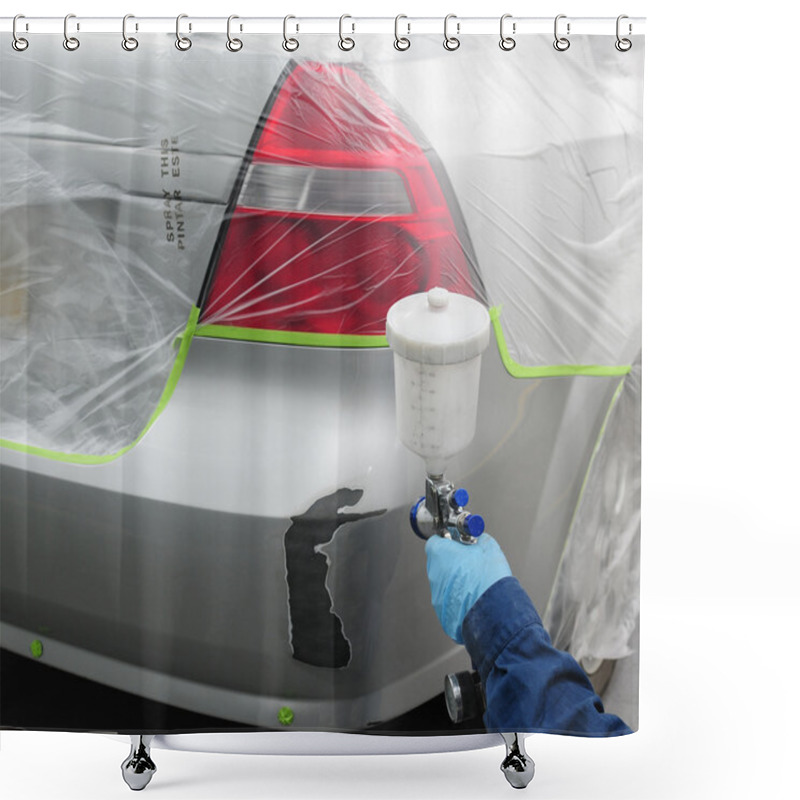 Personality  Auto Shop Shower Curtains