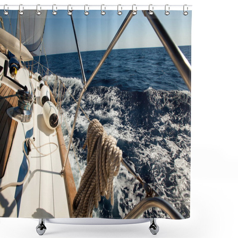 Personality  Sailing Yacht Race Shower Curtains