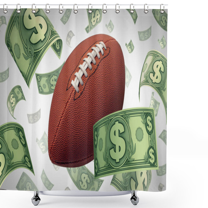 Personality  American Football Betting And Picking A Winner With A Bet On The Big Championship Game As A Symbol Of Sports Bets. Shower Curtains