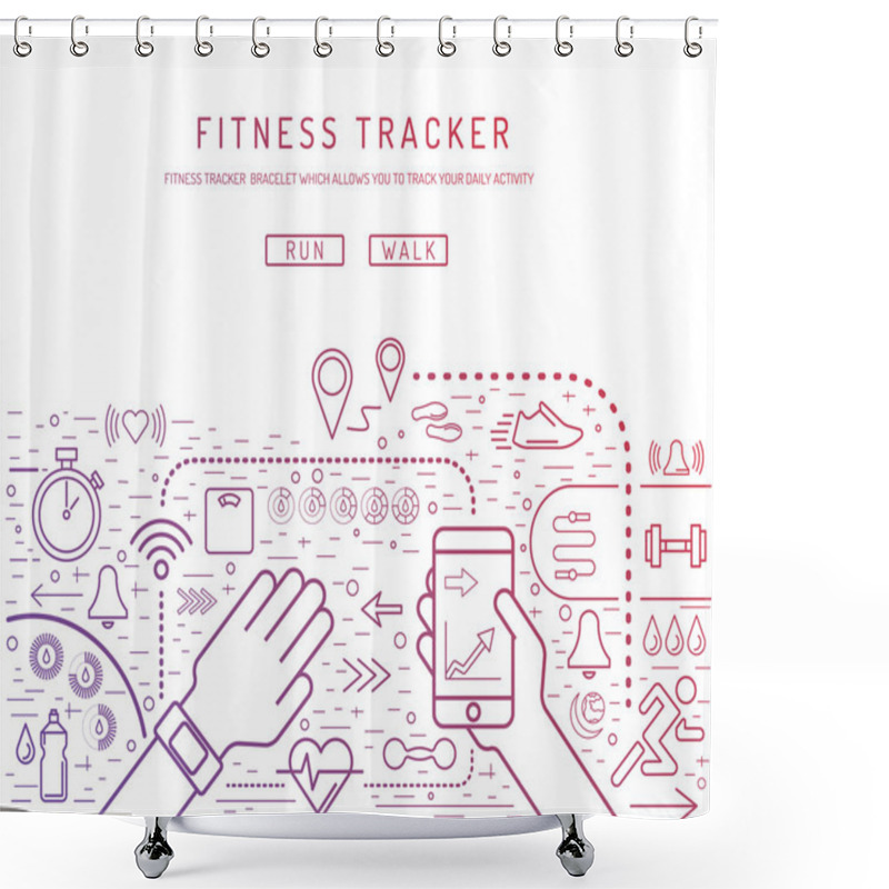 Personality  Fitness Tracker 23 Shower Curtains