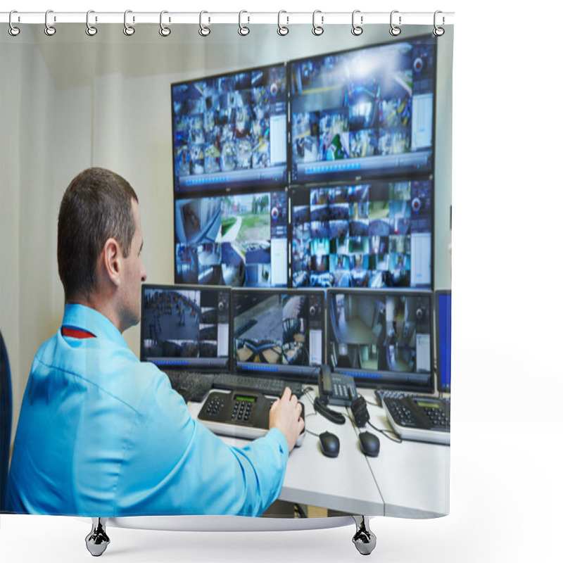 Personality  Security Video Surveillance Shower Curtains