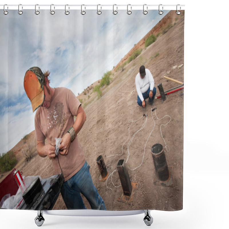 Personality  Special Effects Team Working Shower Curtains