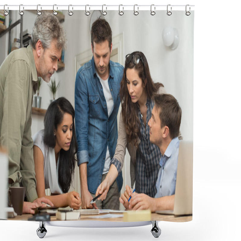 Personality  Business Team Working Together Shower Curtains