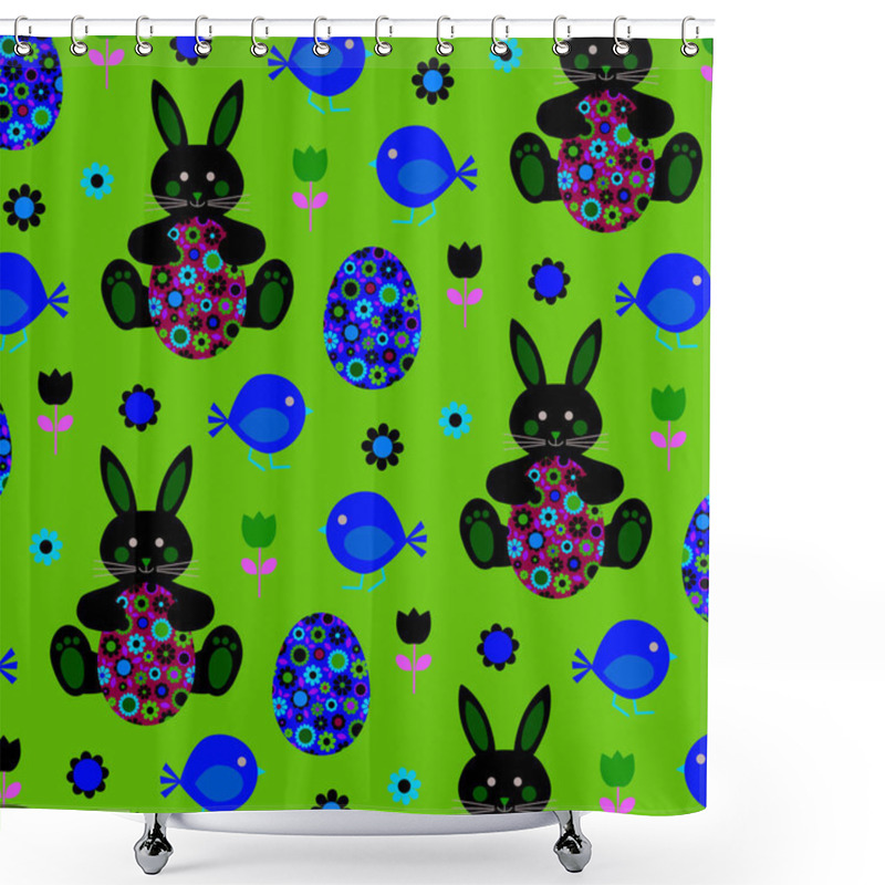 Personality  Easter Egg With Cute Pattern Shower Curtains