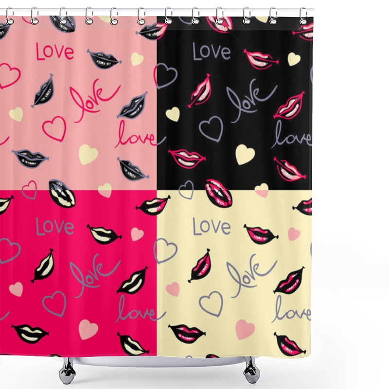 Personality  Background For Valentines Day Shower Curtains